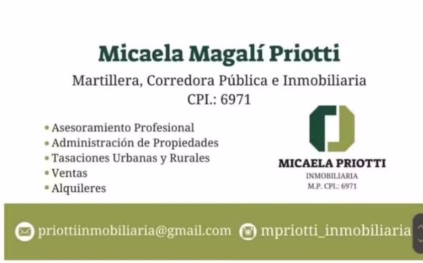 Micaela Priotti Inmobiliaria